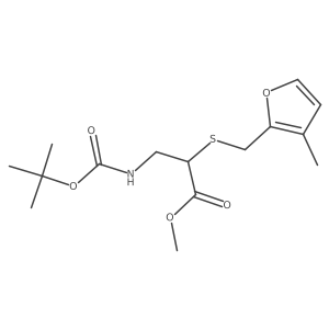 Methyl 3-{[(tert-butoxy)carbonyl]amino}-2-{[(3-methylfuran-2-yl)methyl]sulfanyl}propanoate结构式