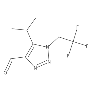 5-(propan-2-yl)-1-(2,2,2-trifluoroethyl)-1H-1,2,3-triazole-4-carbaldehyde Structure