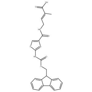 4-{[2-({[(9H-fluoren-9-yl)methoxy]carbonyl}amino)-1,3-thiazol-4-yl]formamido}-2-methylbut-2-enoic acid Structure