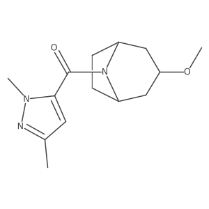 (1,3-dimethyl-1H-pyrazol-5-yl)((1R,5S)-3-methoxy-8-azabicyclo[3.2.1]octan-8-yl)methanone结构式