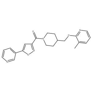 3-Methyl-2-({1-[5-(pyridin-3-yl)-1,2-oxazole-3-carbonyl]piperidin-4-yl}methoxy)pyridine结构式