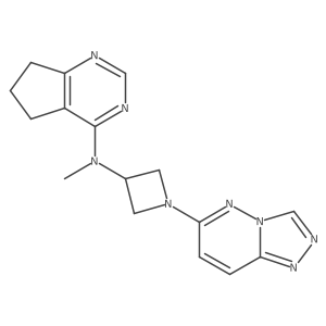N-{5H,6H,7H-cyclopenta[d]pyrimidin-4-yl}-N-methyl-1-{[1,2,4]triazolo[4,3-b]pyridazin-6-yl}azetidin-3-amine结构式