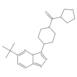 4-{6-Tert-butyl-[1,2,4]triazolo[4,3-b]pyridazin-3-yl}-1-(oxolane-3-carbonyl)piperidine结构式