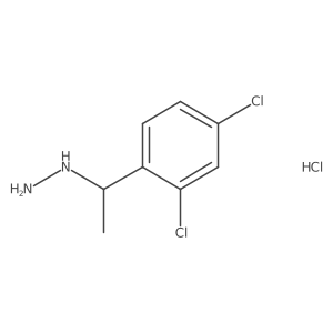 1-(2,4-Dichlorophenyl)ethylhydrazine;hydrochloride Structure