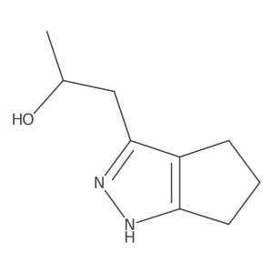 (2R)-1-{1H,4H,5H,6H-cyclopenta[c]pyrazol-3-yl}propan-2-ol结构式