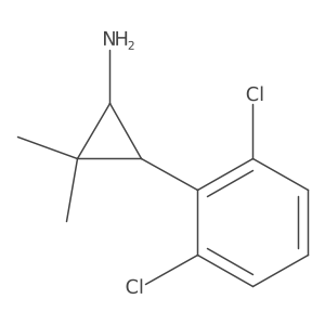 rac-(1R,3R)-3-(2,6-dichlorophenyl)-2,2-dimethylcyclopropan-1-amine结构式