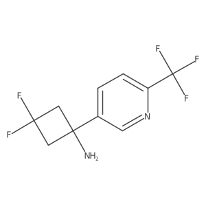 3,3-Difluoro-1-[6-(trifluoromethyl)pyridin-3-yl]cyclobutan-1-amine结构式