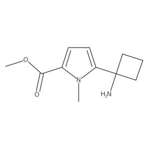 methyl 5-(1-aminocyclobutyl)-1-methyl-1H-pyrrole-2-carboxylate Structure