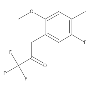 1,1,1-Trifluoro-3-(5-fluoro-2-methoxy-4-methylphenyl)propan-2-one Structure