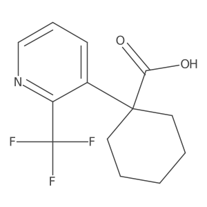 1-[2-(Trifluoromethyl)pyridin-3-yl]cyclohexane-1-carboxylic acid Structure