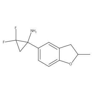 2,2-Difluoro-1-(2-methyl-2,3-dihydro-1-benzofuran-5-yl)cyclopropan-1-amine结构式