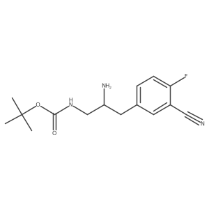 tert-butyl N-[2-amino-3-(3-cyano-4-fluorophenyl)propyl]carbamate Structure