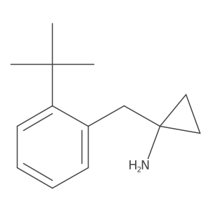1-[(2-Tert-butylphenyl)methyl]cyclopropan-1-amine结构式
