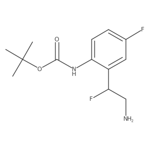 tert-butyl N-[2-(2-amino-1-fluoroethyl)-4-fluorophenyl]carbamate Structure