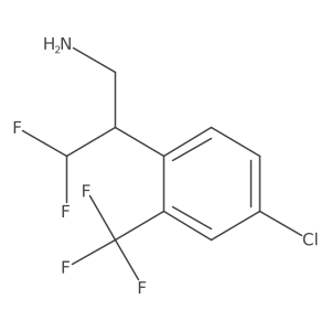2-[4-Chloro-2-(trifluoromethyl)phenyl]-3,3-difluoropropan-1-amine结构式