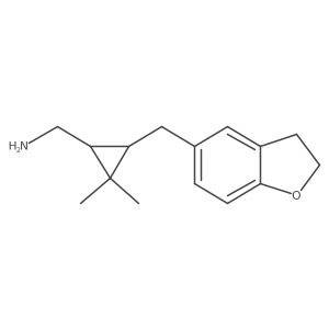 {3-[(2,3-Dihydro-1-benzofuran-5-yl)methyl]-2,2-dimethylcyclopropyl}methanamine Structure