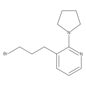 3-(3-Bromopropyl)-2-(pyrrolidin-1-yl)pyridine Structure