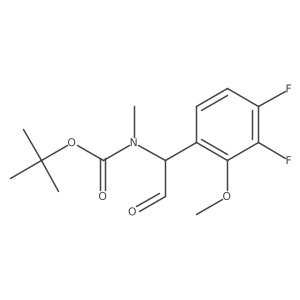 tert-butyl N-[1-(3,4-difluoro-2-methoxyphenyl)-2-oxoethyl]-N-methylcarbamate Structure