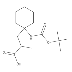 3-(1-{[(Tert-butoxy)carbonyl]amino}cyclohexyl)-2-methylpropanoic acid Structure