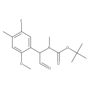 tert-butyl N-[1-(5-fluoro-2-methoxy-4-methylphenyl)-2-oxoethyl]-N-methylcarbamate Structure