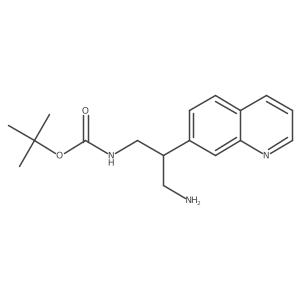 tert-butyl N-[3-amino-2-(quinolin-7-yl)propyl]carbamate Structure