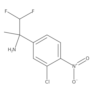 2-(3-Chloro-4-nitrophenyl)-1,1-difluoropropan-2-amine结构式