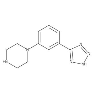 1-[3-(1H-1,2,3,4-tetrazol-5-yl)phenyl]piperazine结构式