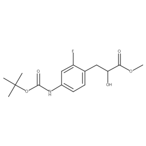 Methyl 3-(4-{[(tert-butoxy)carbonyl]amino}-2-fluorophenyl)-2-hydroxypropanoate Structure