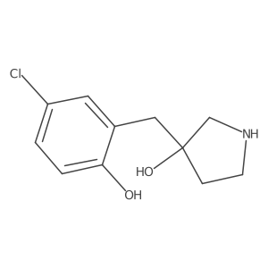 3-[(5-Chloro-2-hydroxyphenyl)methyl]pyrrolidin-3-ol Structure