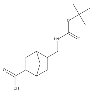 5-(((tert-Butoxycarbonyl)amino)methyl)bicyclo[2.2.1]heptane-2-carboxylic acid Structure