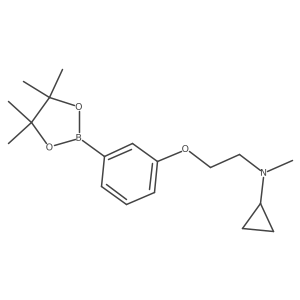 N-methyl-N-{2-[3-(tetramethyl-1,3,2-dioxaborolan-2-yl)phenoxy]ethyl}cyclopropanamine结构式