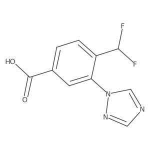 4-(Difluoromethyl)-3-(1,2,4-triazol-1-yl)benzoic acid结构式