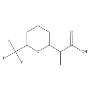 2-[6-(Trifluoromethyl)oxan-2-yl]propanoic acid结构式