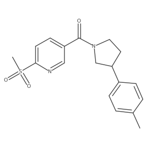 2-Methanesulfonyl-5-[3-(4-methylphenyl)pyrrolidine-1-carbonyl]pyridine Structure