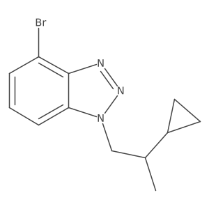 4-bromo-1-(2-cyclopropylpropyl)-1H-1,2,3-benzotriazole Structure