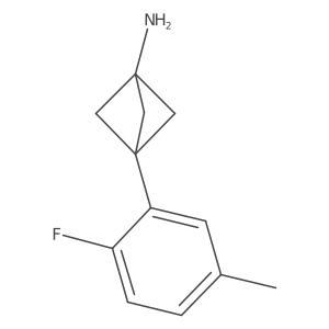3-(2-Fluoro-5-methylphenyl)bicyclo[1.1.1]pentan-1-amine Structure