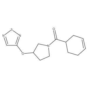 (3-((1,2,5-Thiadiazol-3-yl)oxy)pyrrolidin-1-yl)(cyclohex-3-en-1-yl)methanone结构式
