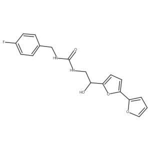 3-(2-{[2,2'-Bifuran]-5-yl}-2-hydroxyethyl)-1-[(4-fluorophenyl)methyl]urea结构式