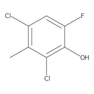 2,4-Dichloro-6-fluoro-3-methylphenol结构式