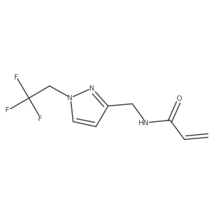 N-[[1-(2,2,2-Trifluoroethyl)pyrazol-3-yl]methyl]prop-2-enamide Structure