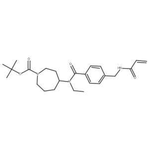 tert-butyl 4-{N-ethyl-4-[(prop-2-enamido)methyl]benzamido}azepane-1-carboxylate Structure