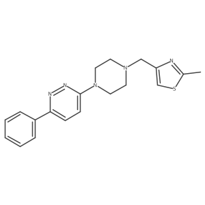 3-{4-[(2-Methyl-1,3-thiazol-4-yl)methyl]piperazin-1-yl}-6-phenylpyridazine结构式