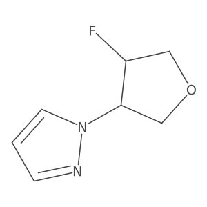 1-[(3R,4S)-4-fluorooxolan-3-yl]-1H-pyrazole结构式