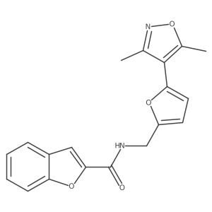 N-{[5-(3,5-dimethyl-1,2-oxazol-4-yl)furan-2-yl]methyl}-1-benzofuran-2-carboxamide Structure