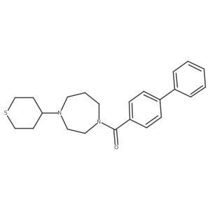 1-{[1,1'-Biphenyl]-4-carbonyl}-4-(thian-4-yl)-1,4-diazepane结构式