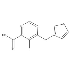 5-Fluoro-6-[(thiophen-3-yl)methyl]pyrimidine-4-carboxylic acid Structure
