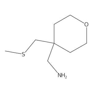 [4-(Methylsulfanylmethyl)oxan-4-yl]methanamine结构式