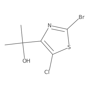 2-(2-Bromo-5-chlorothiazol-4-yl)propan-2-ol结构式