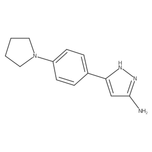 5-[4-(pyrrolidin-1-yl)phenyl]-1H-pyrazol-3-amine结构式