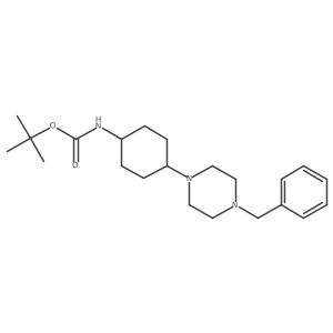 tert-Butyl (rel-4-(4-benzylpiperazin-1-yl)cyclohexyl)carbamate Structure